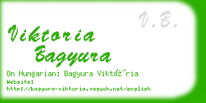 viktoria bagyura business card